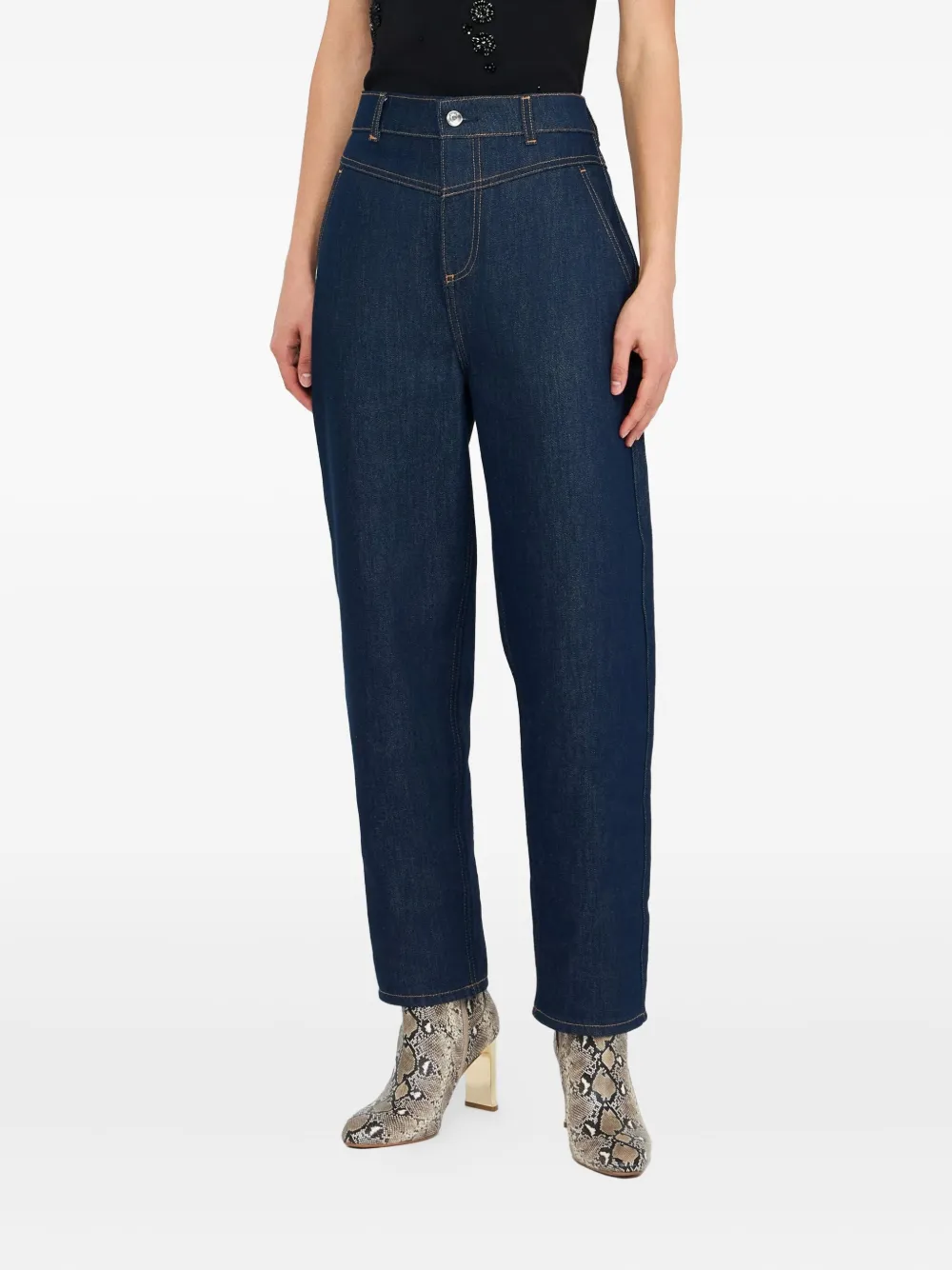 LIU JO logo-patch jeans Blauw