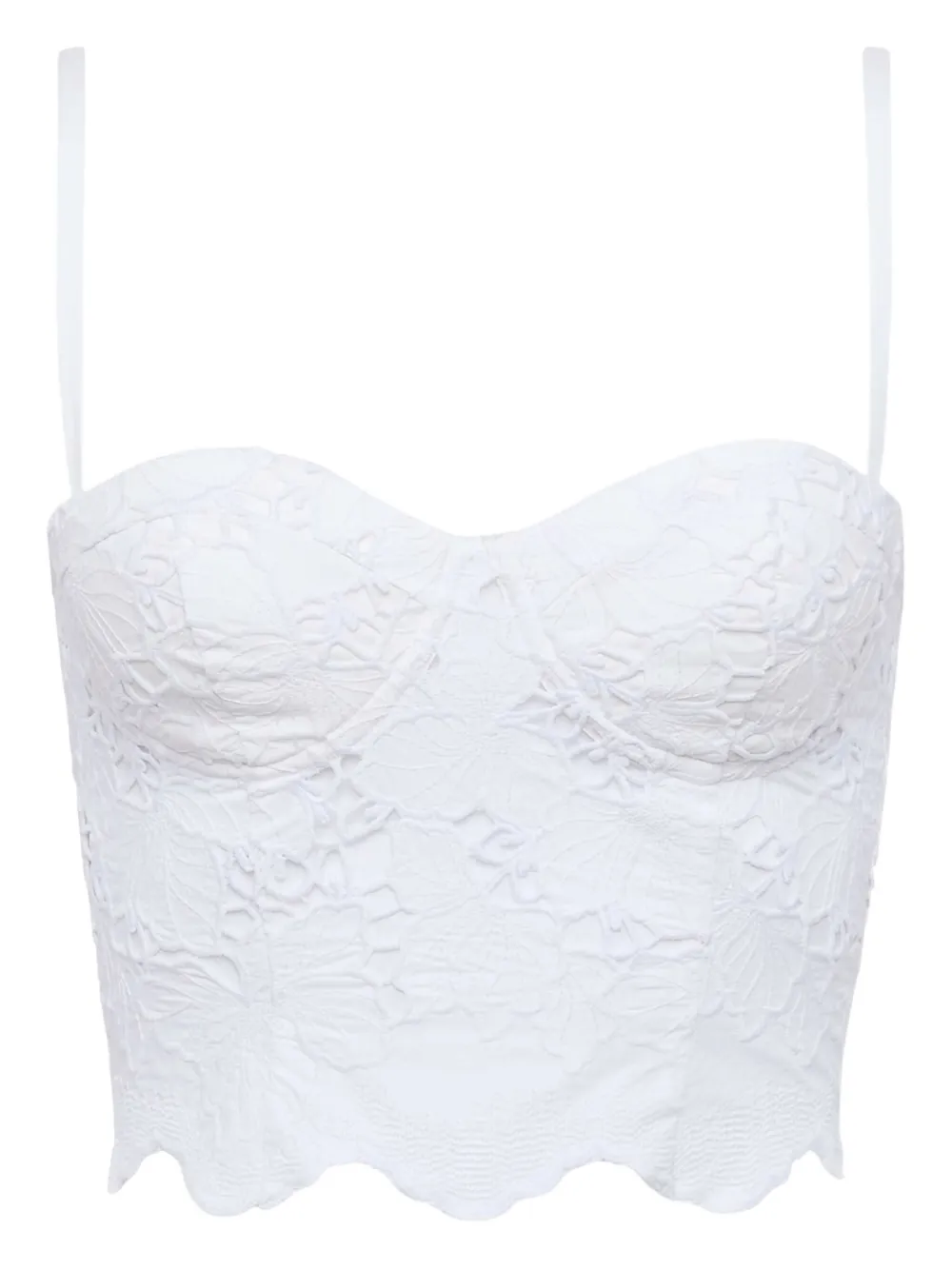 L'Agence floral-lace bralette | White | Image 1