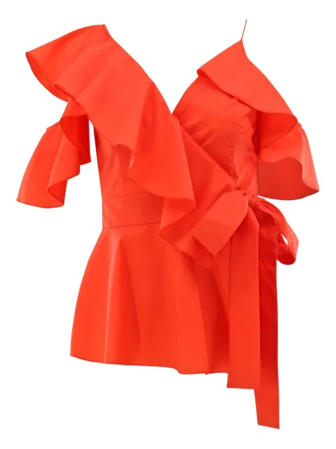 Christy Lynn Roan ruffled wrap top
