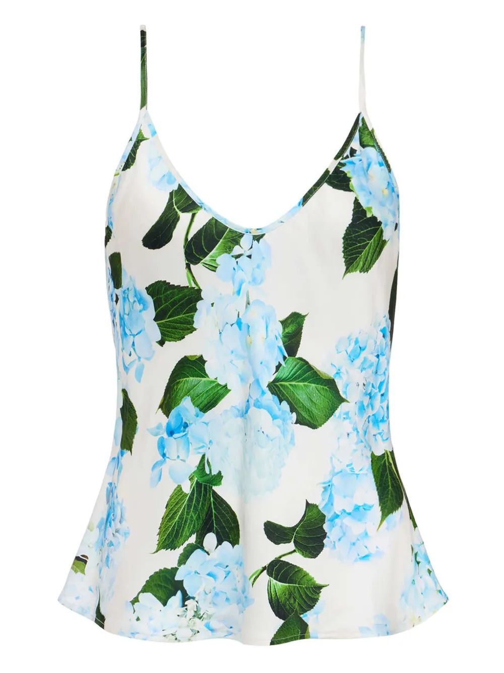 L'Agence hydrangea-print tank top | White | Image 1