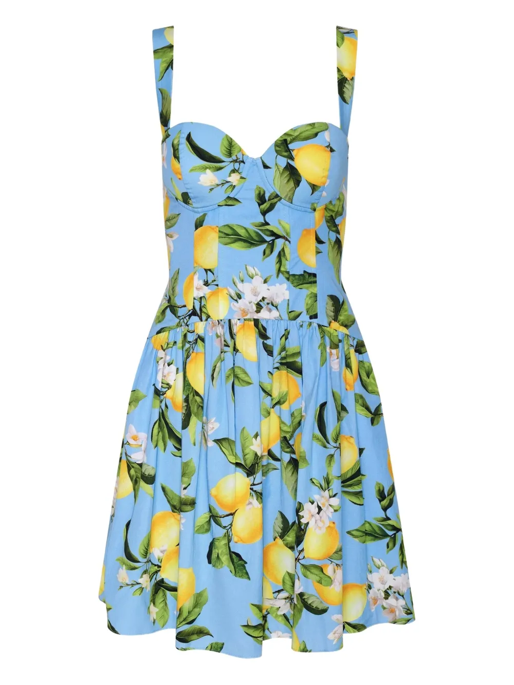 L'Agence Jai lemon-print mini dress | Blue | Image 1