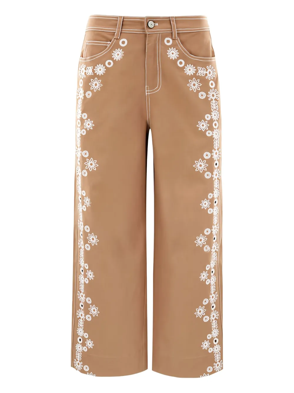 Cinq A Sept Mazie Eyelet Betsy trousers | Brown | Image 1