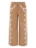 Cinq A Sept Mazie Eyelet Betsy trousers - Brown