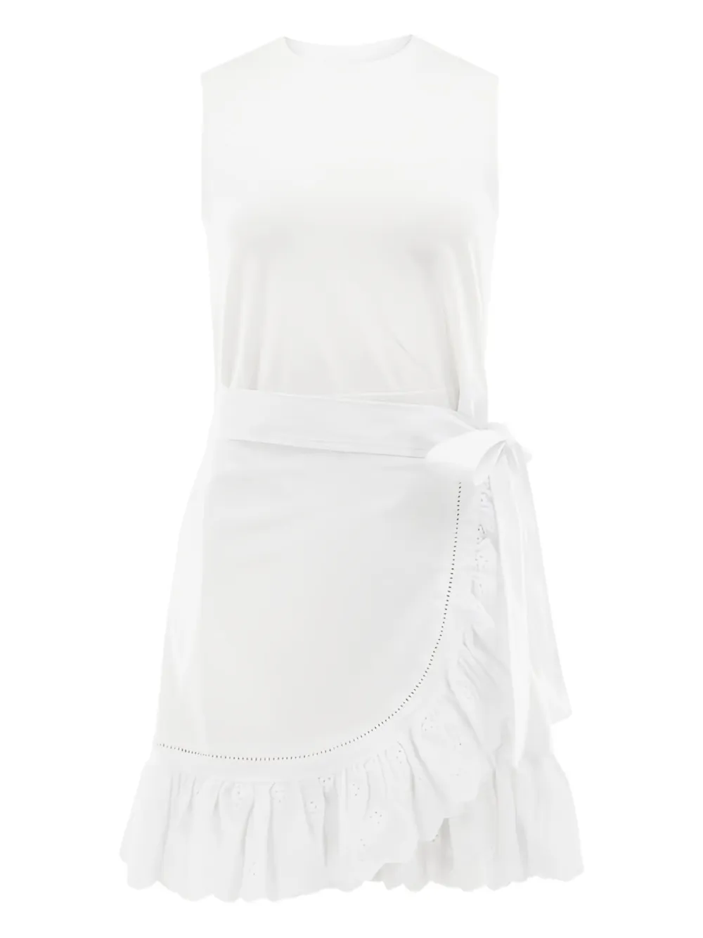 Cinq A Sept Mahlia eyelet-detail wrap dress | White | Image 1