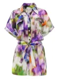 Christy Lynn Amaya belted playsuit - Purple