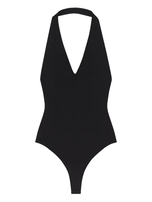 A.L.C. Lila Halter-neck Bodysuit in Black