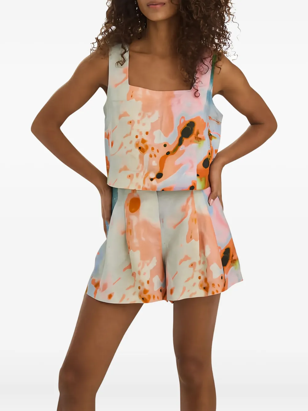 Hunter Bell Corby printed square-neck top | Blouses | Image 2
