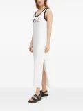 LIU JO pearl-embellished midi dress - White