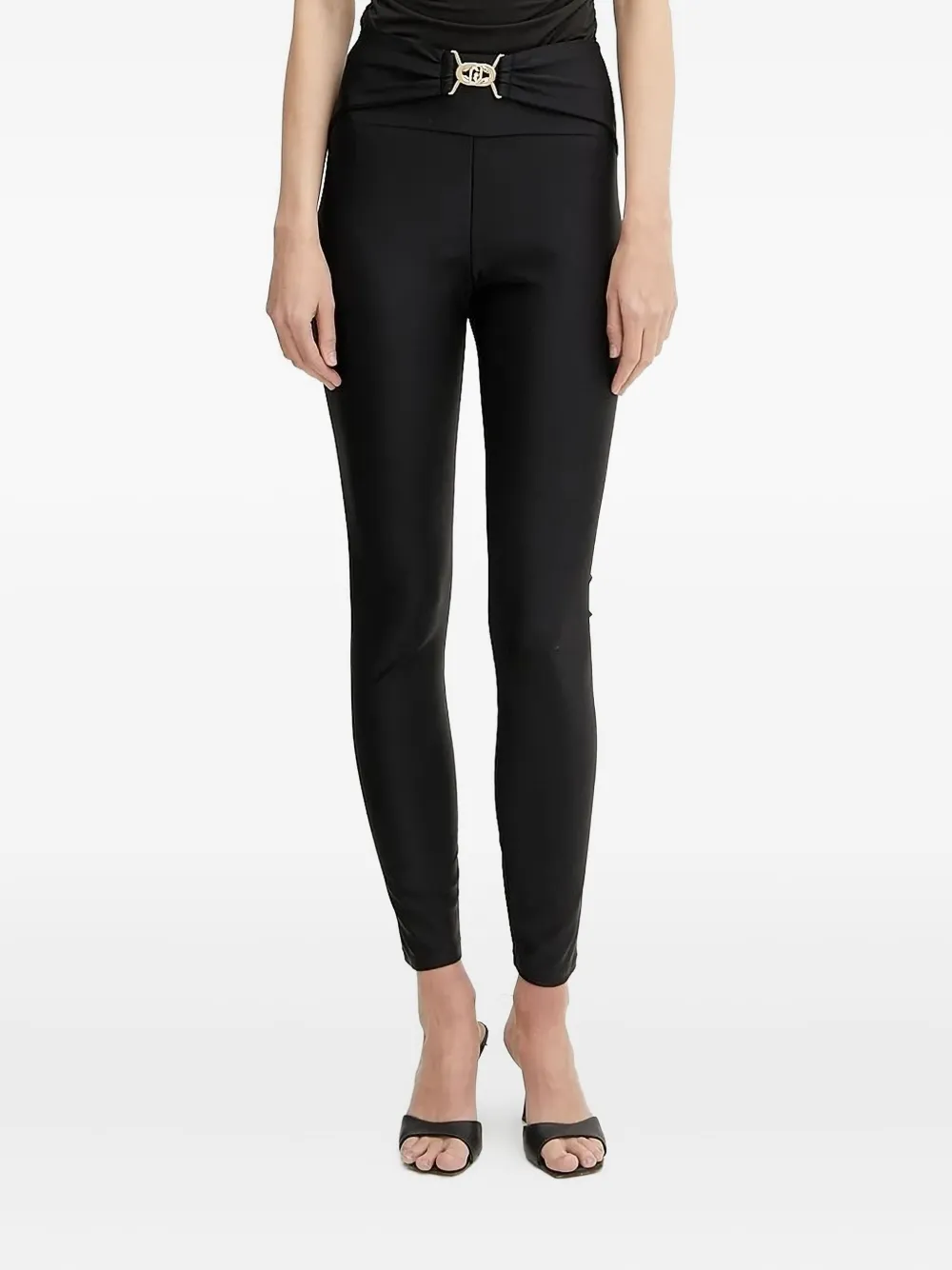 LIU JO Broek met logoplakkaat Zwart