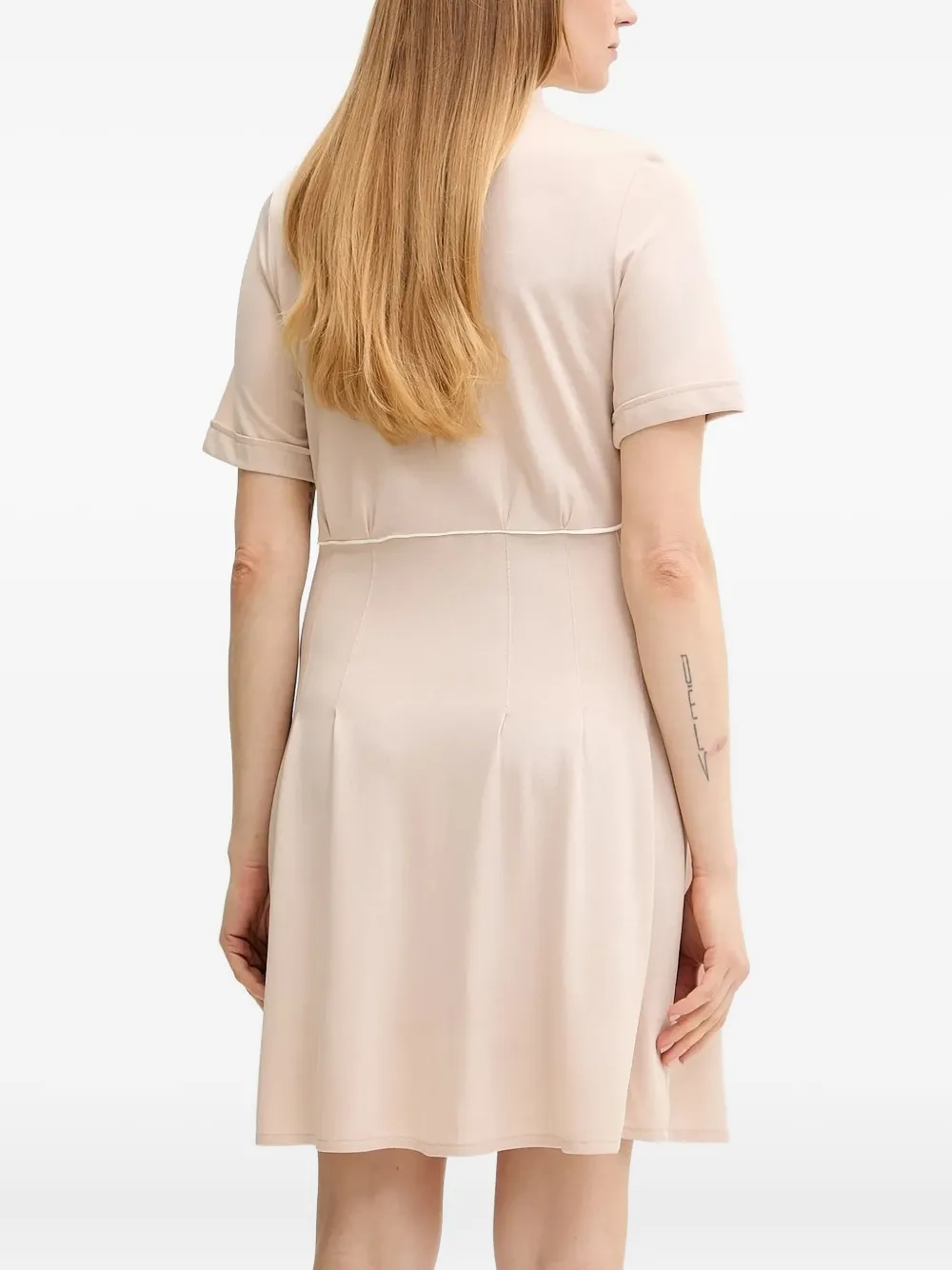 LIU JO button-fastening mini dress Beige