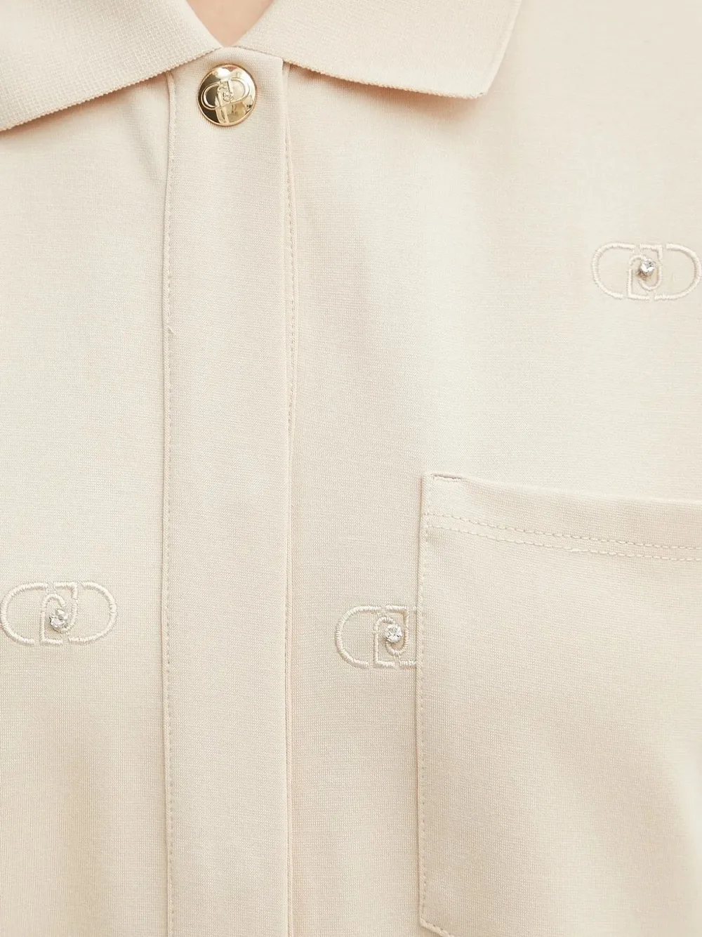 LIU JO Verfraaide mini-jurk met ruches Beige