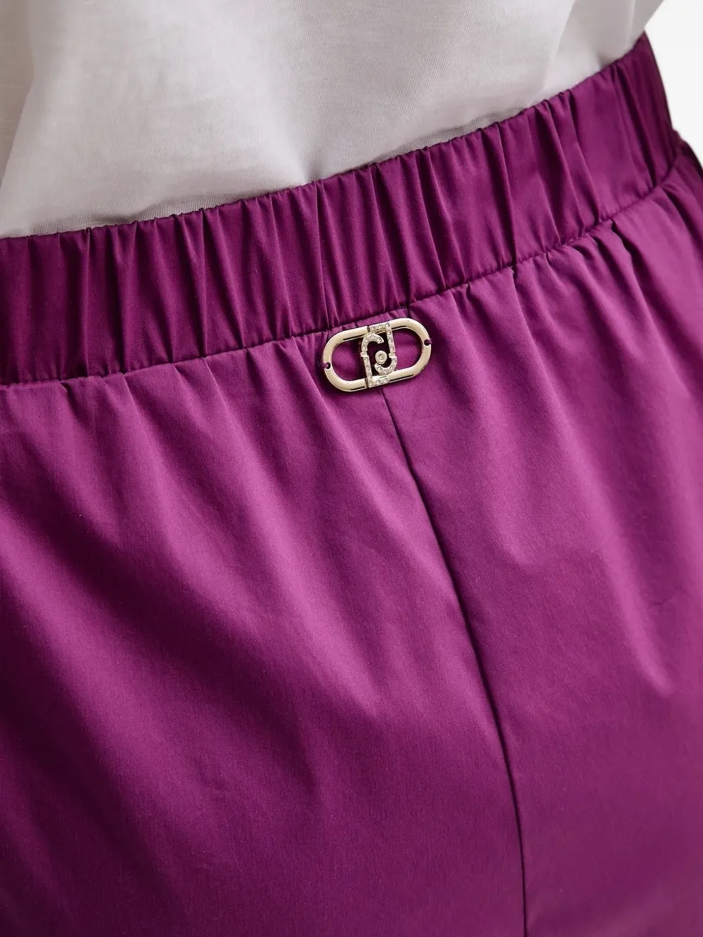 LIU JO tie-detail embellished shorts Paars