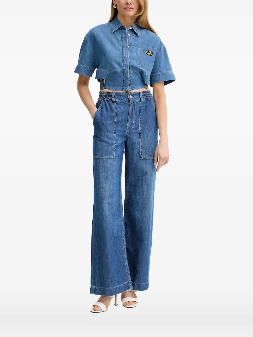Liu •jo Denim Shirt In Blue