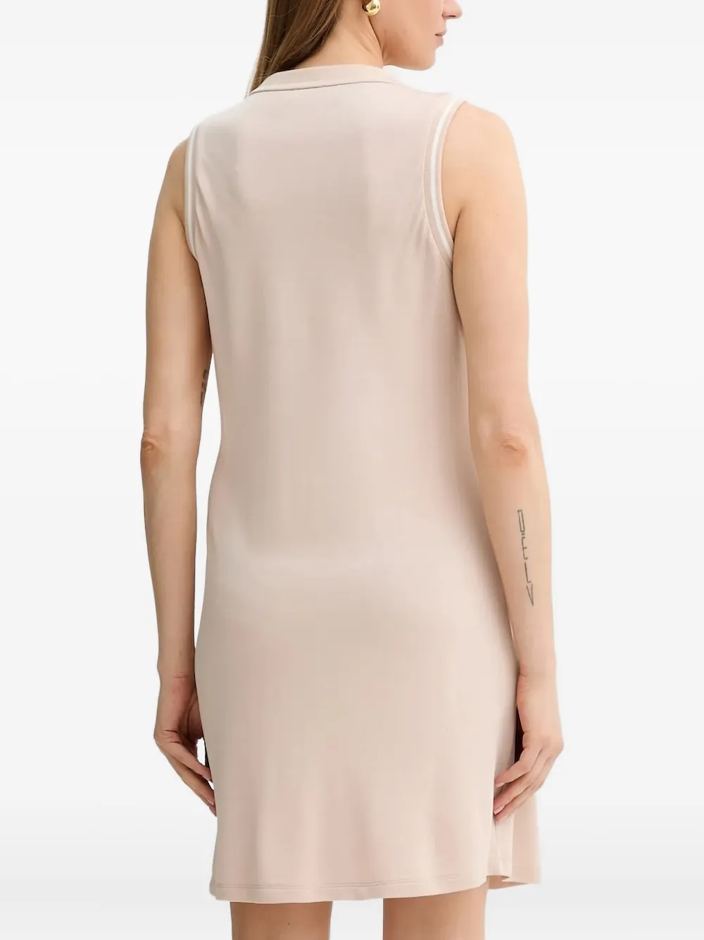 LIU JO V-neck panelled mini dress Beige