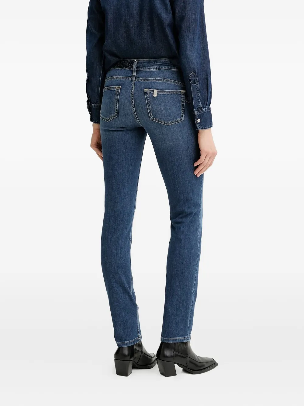 LIU JO Jeans met logoplakkaat - Blauw