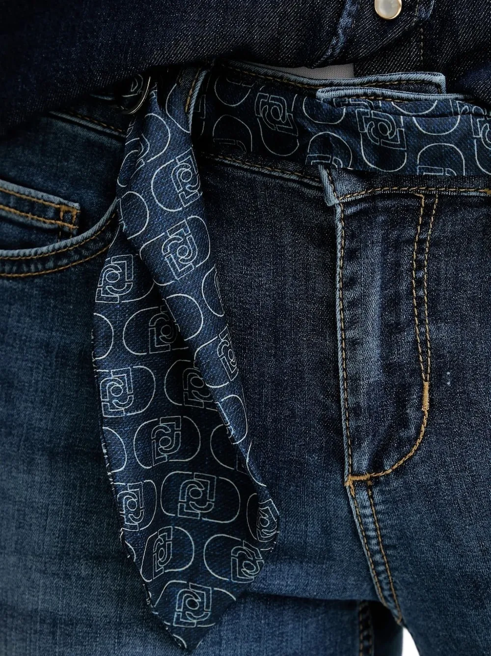LIU JO Jeans met logoplakkaat Blauw