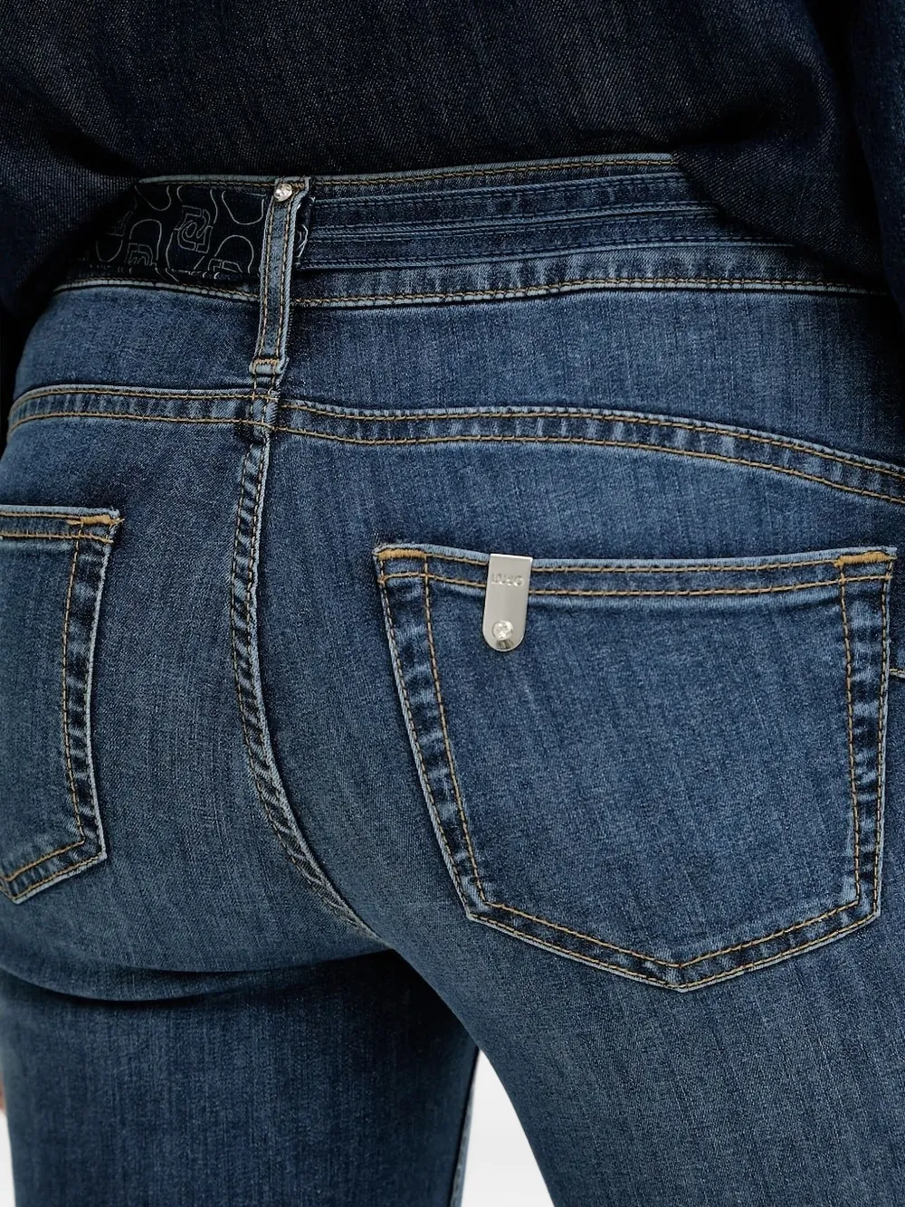 LIU JO Jeans met logoplakkaat Blauw