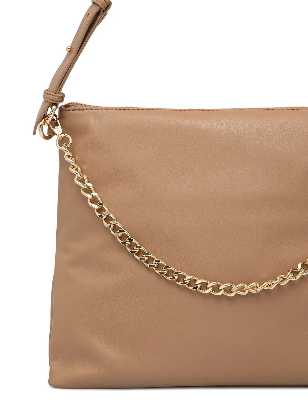 Liu •jo Medium Chain-embellished Shoulder Bag In Brown