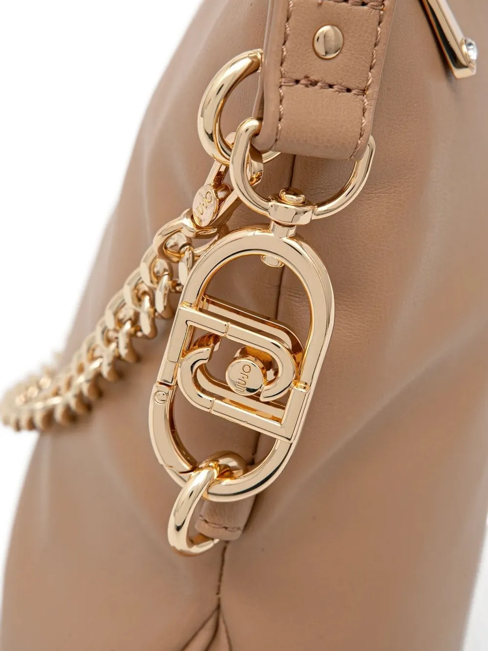 Liu •jo Medium Chain-embellished Shoulder Bag In Brown
