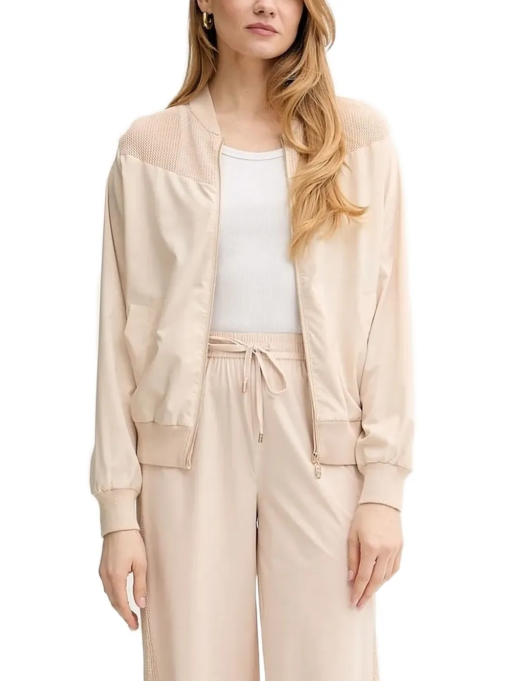 LIU JO Bomberjack met mesh Beige