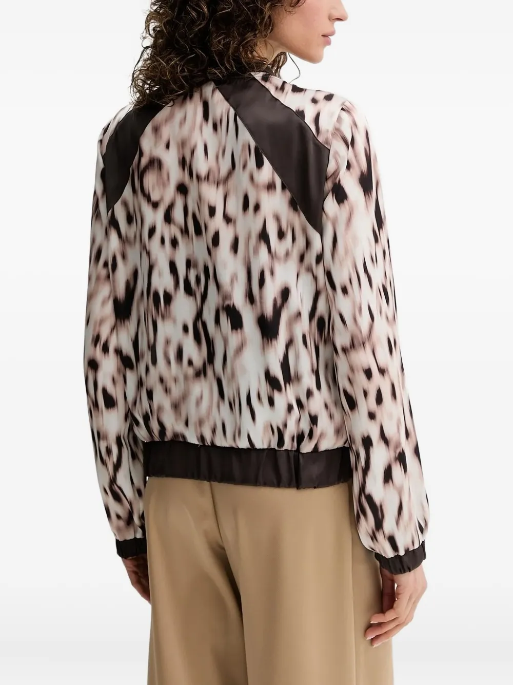 Liu •jo Leopard-print Bomber Jacket In Neutral