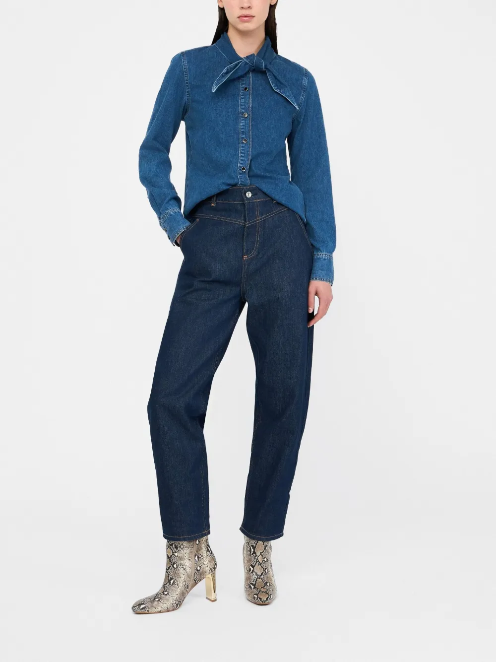 LIU JO Denim blouse Blauw