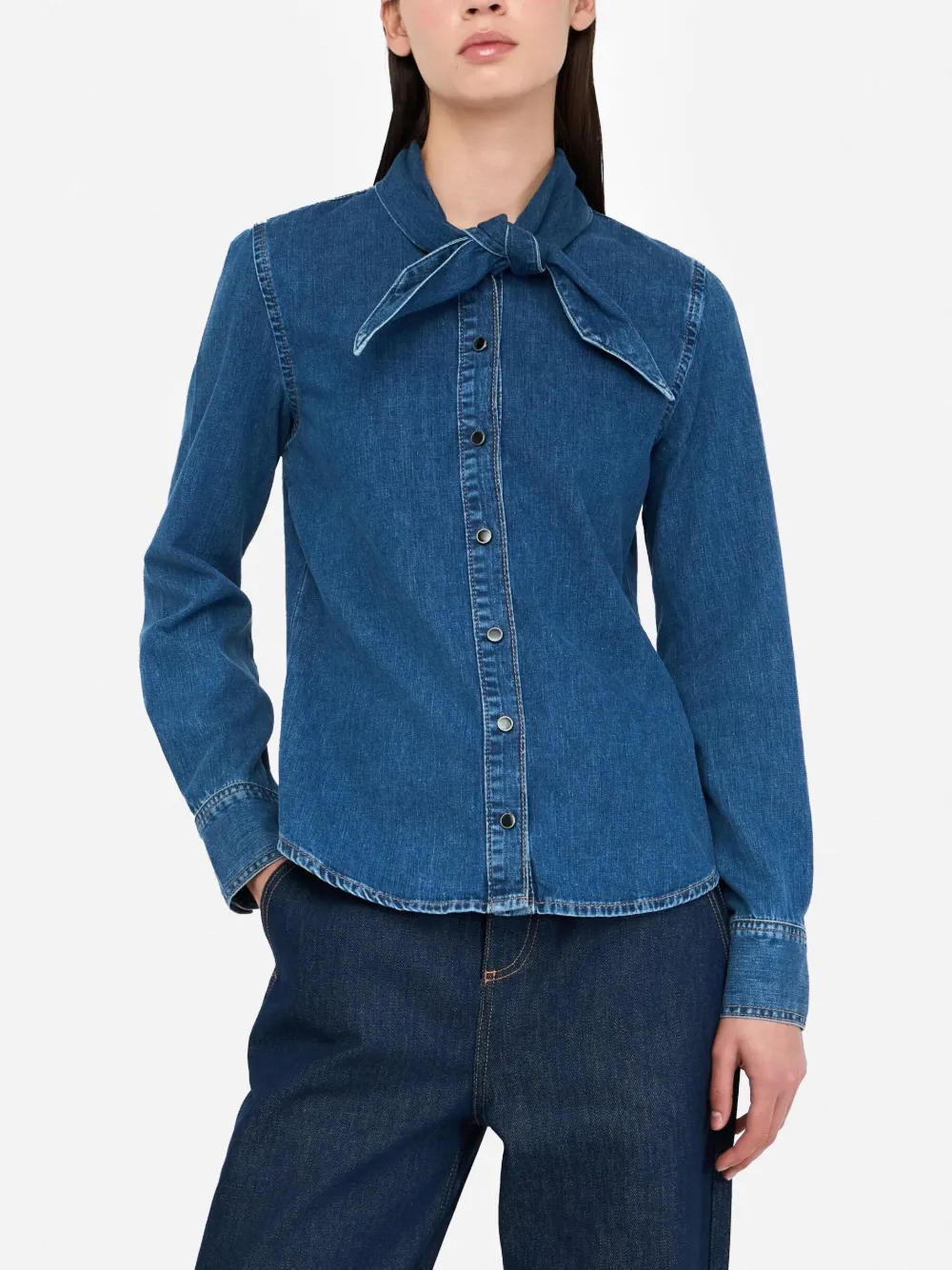 LIU JO Denim blouse Blauw