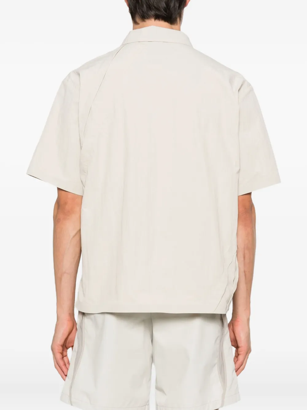 HELIOT EMIL Overhemd met korte mouwen en vlakken Beige