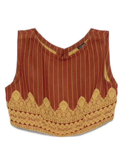 Jean Paul Gaultier Pre-Owned 1990s brocade stripe top