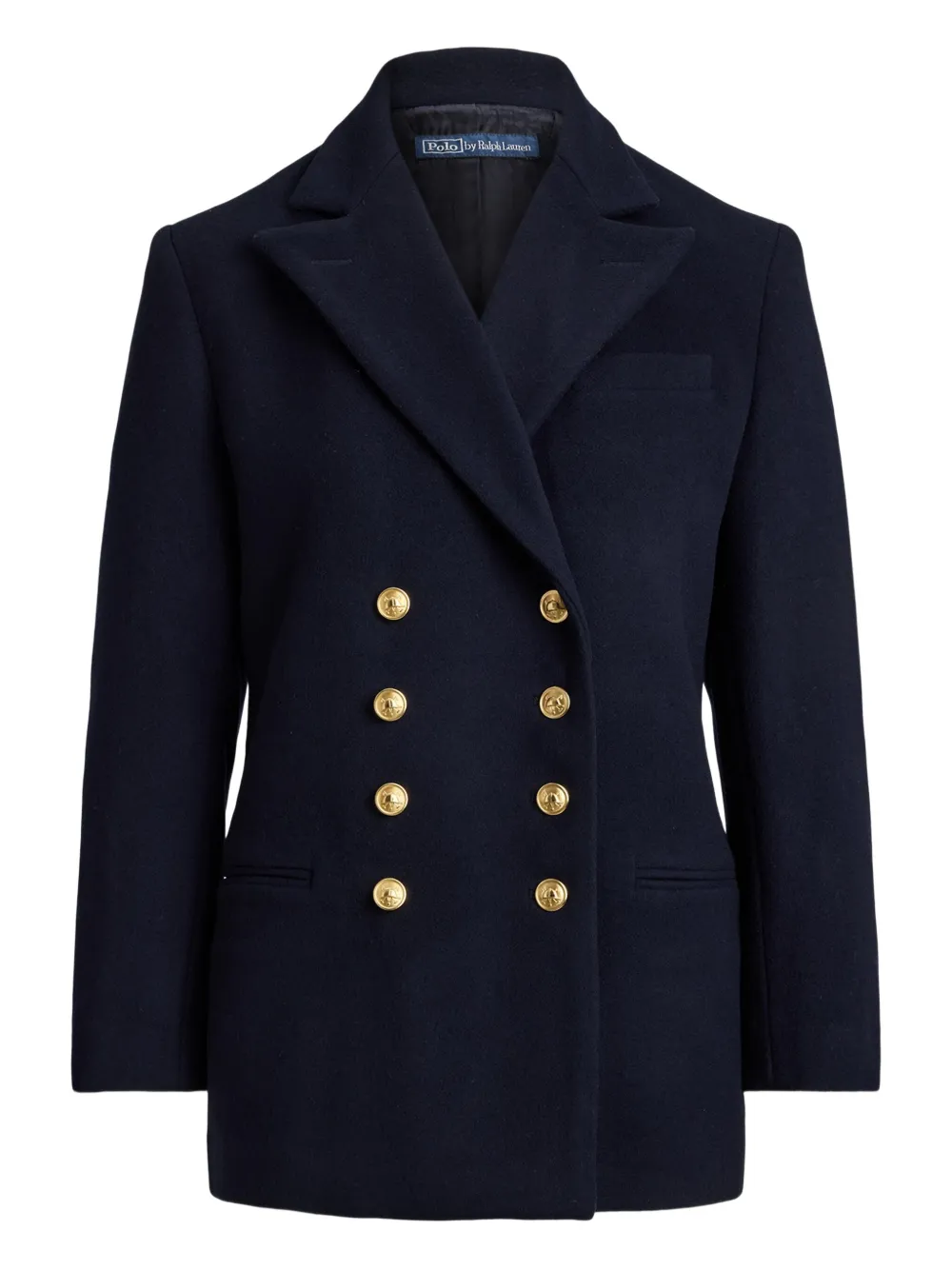 Polo Ralph Lauren Jack met dubbele rij knopen en lange mouwen Blauw