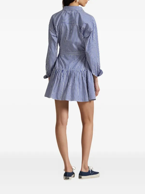 Lauren Ralph Lauren ストライプシャツドレス ストライプド コットン シャツドレス(503926069) | POLO RALPH