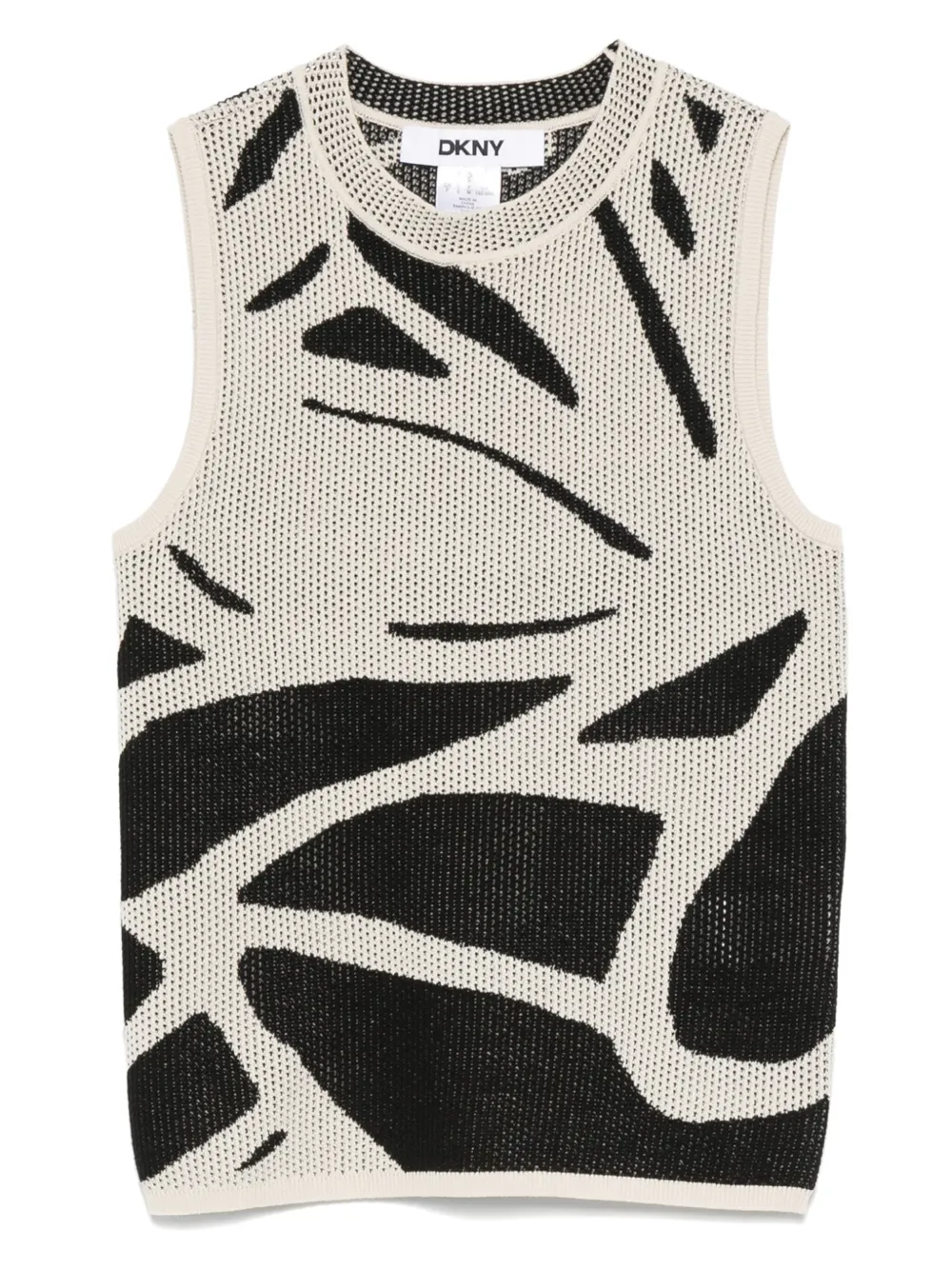 patterned intarsia-knit top