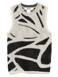 DKNY patterned intarsia-knit top - Neutrals