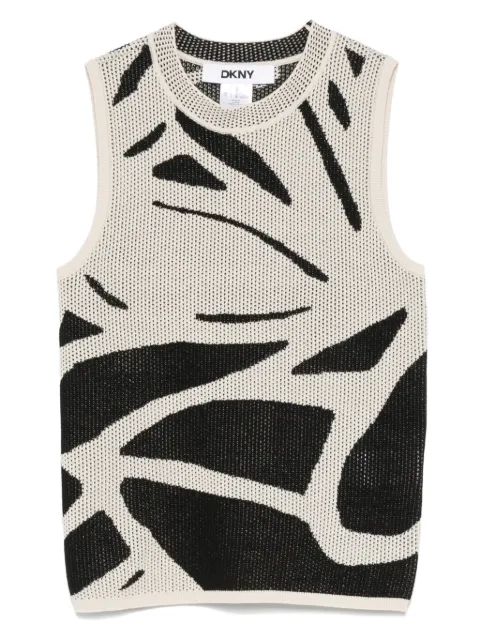 DKNY patterned intarsia-knit top 