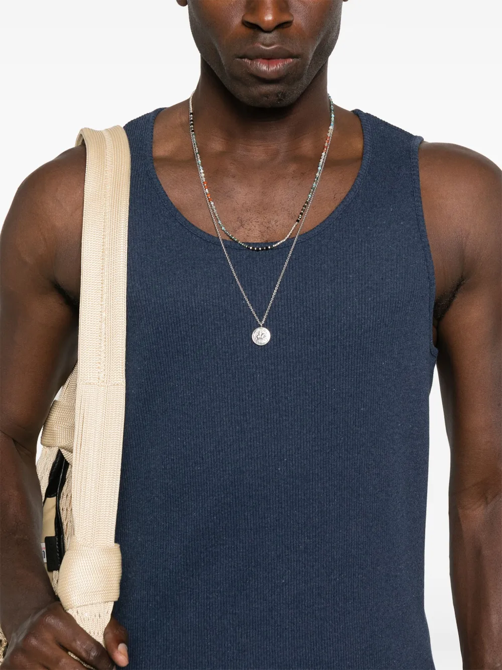 HOME CORE ribbed tank top Blauw