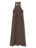 Alysi silk midi dress - Brown