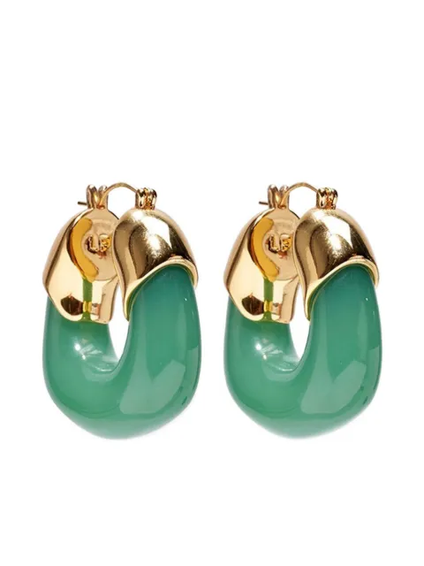 Lizzie Fortunato  Organic gold-toned hoop earrings