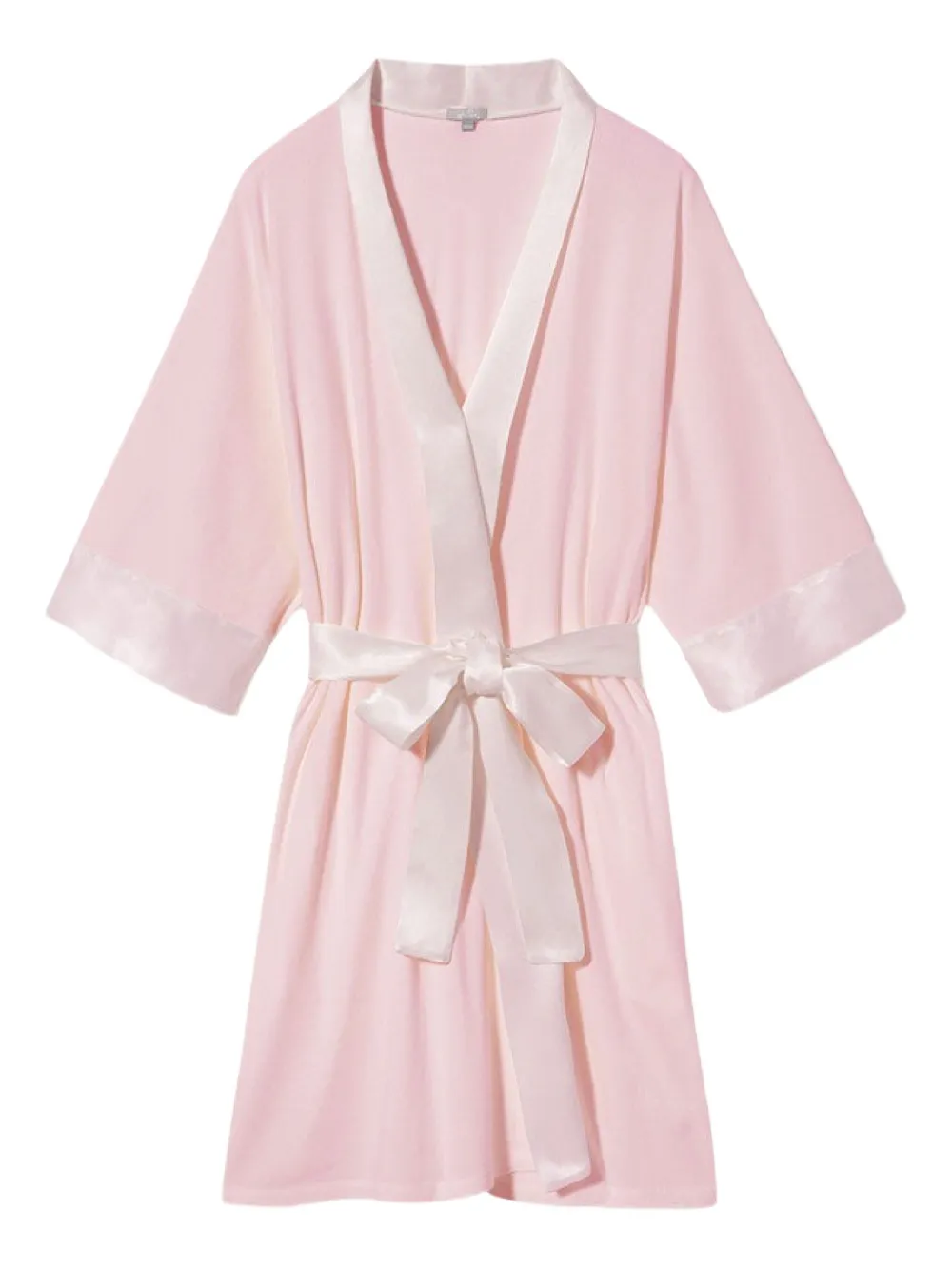 PJ Harlow Dreamwear satin-trimmed robe Roze