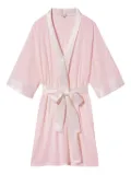 PJ Harlow Dreamwear satin-trimmed robe - Pink