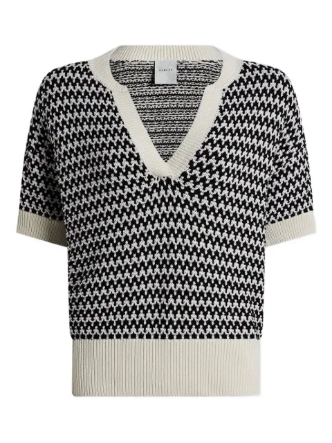 Varley patterned v-neck top