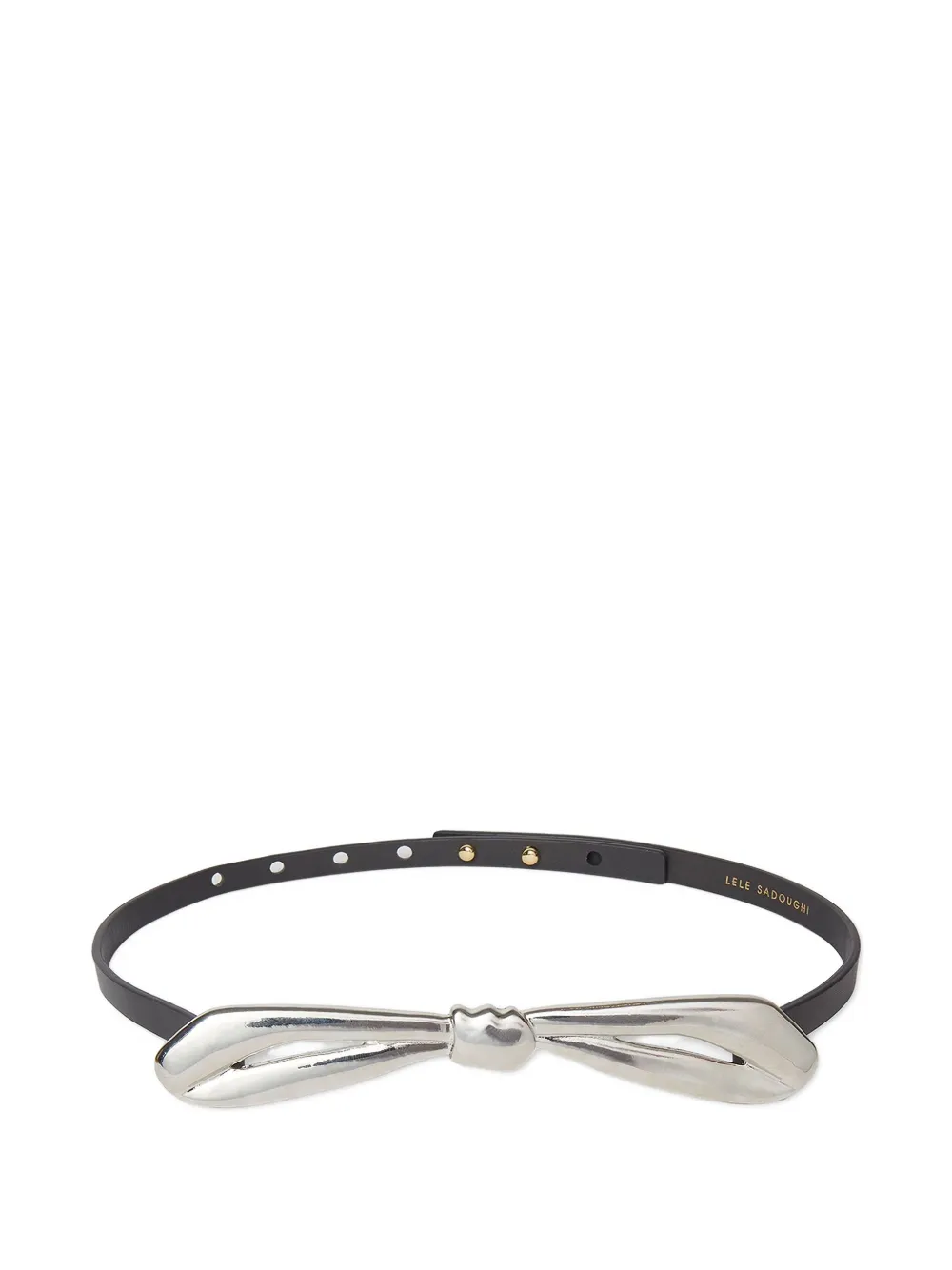Lele Sadoughi Blanche bow-shaped metal belt | Black | Image 1