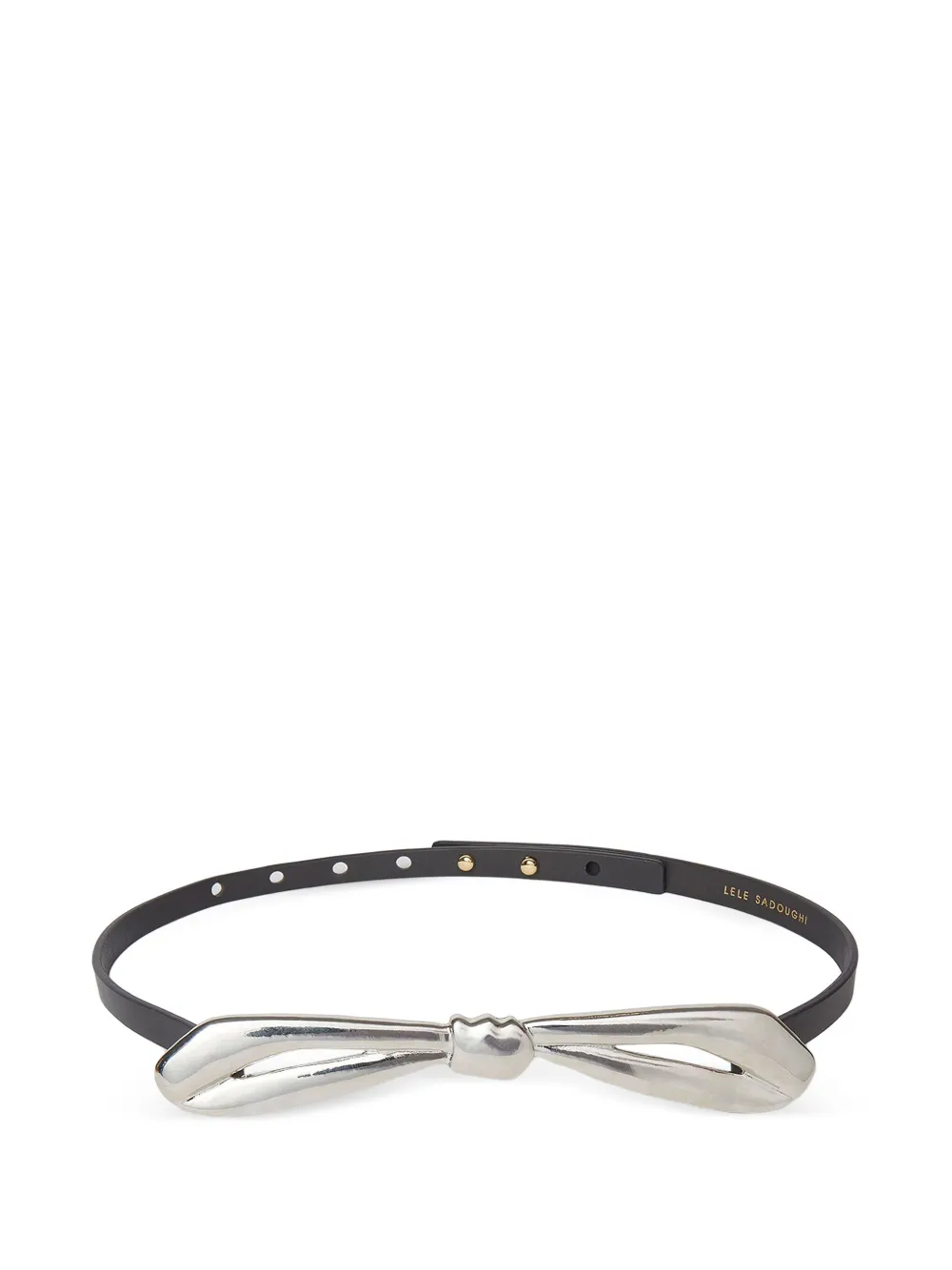 Lele Sadoughi Blanche bow-shaped metal belt | Image 2
