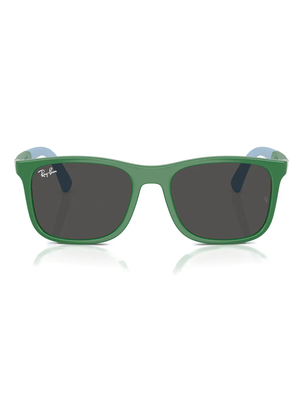 Ray-ban Junior Rb9077s Square-frame Sunglasses In Green
