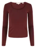 Vince scoop neck long-sleeved T-shirt - Red