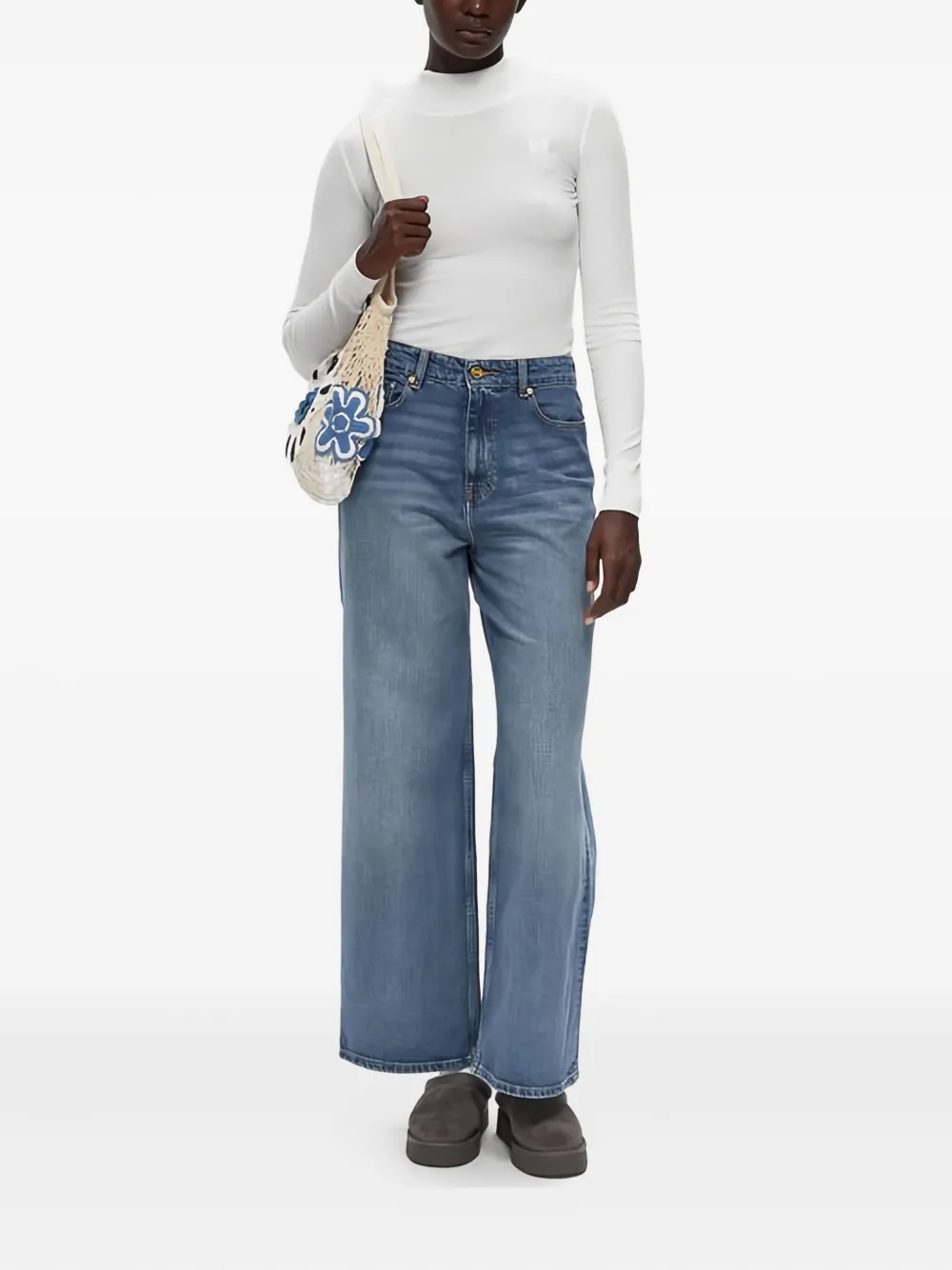 GANNI high-neck cotton top | T-Shirts & Jersey Shirts | Image 2