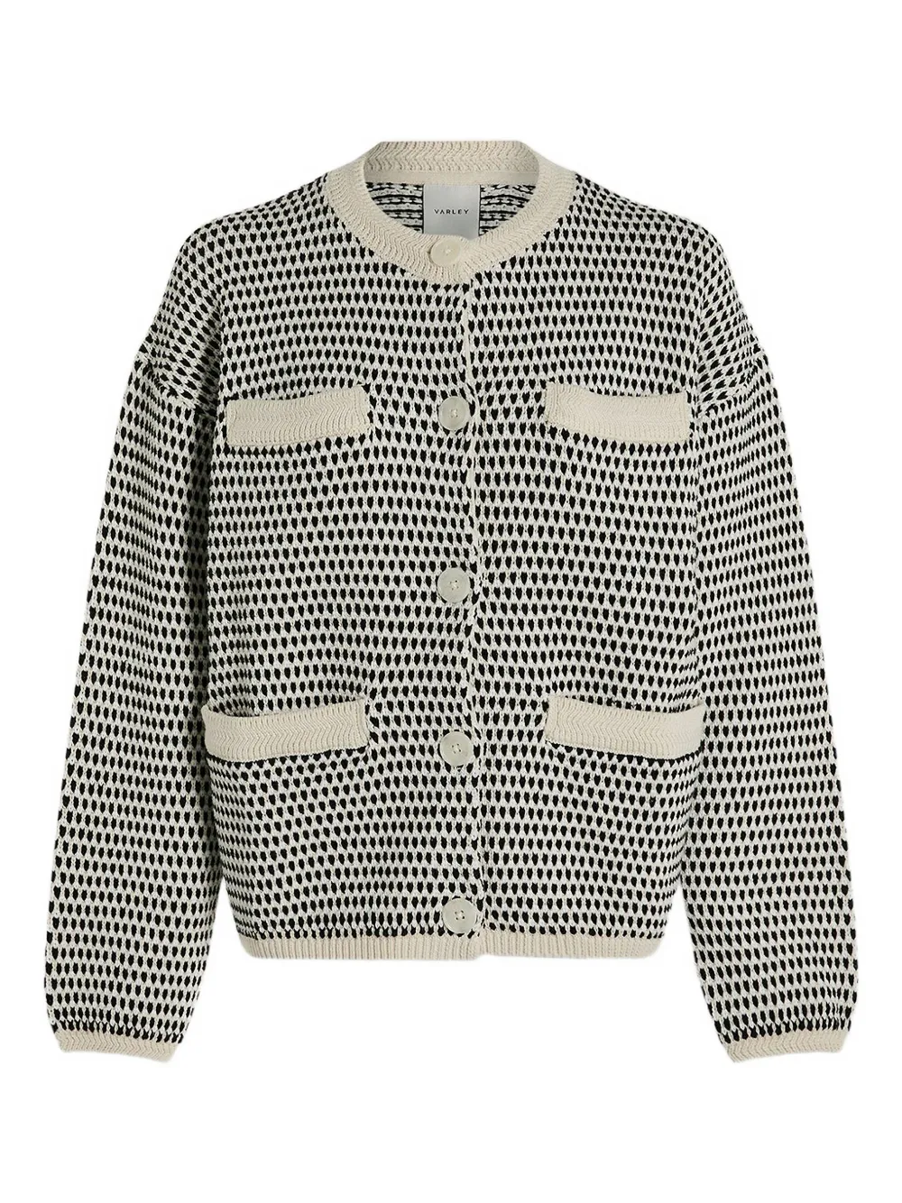 Varley cotton cardigan | Black | Image 1
