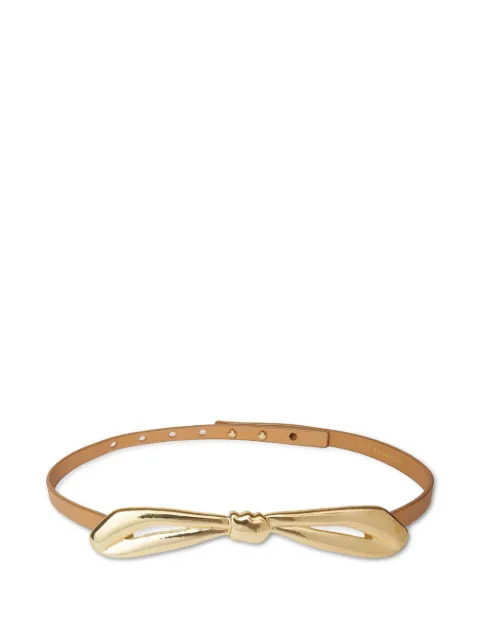 Lele Sadoughi bow-detail leather belt