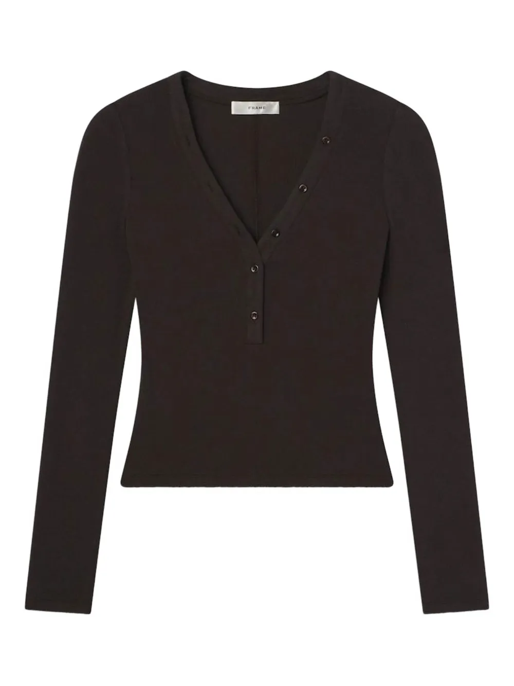 FRAME ribbed top | Brown | Image 1