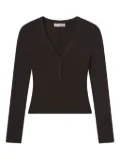 FRAME ribbed top - Brown