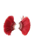 Mignonne Gavigan feather-detailing earrings - Red